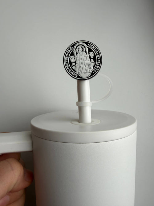 Catholic Straw Toppers: St. Benedict Medal (a 2 pack!)