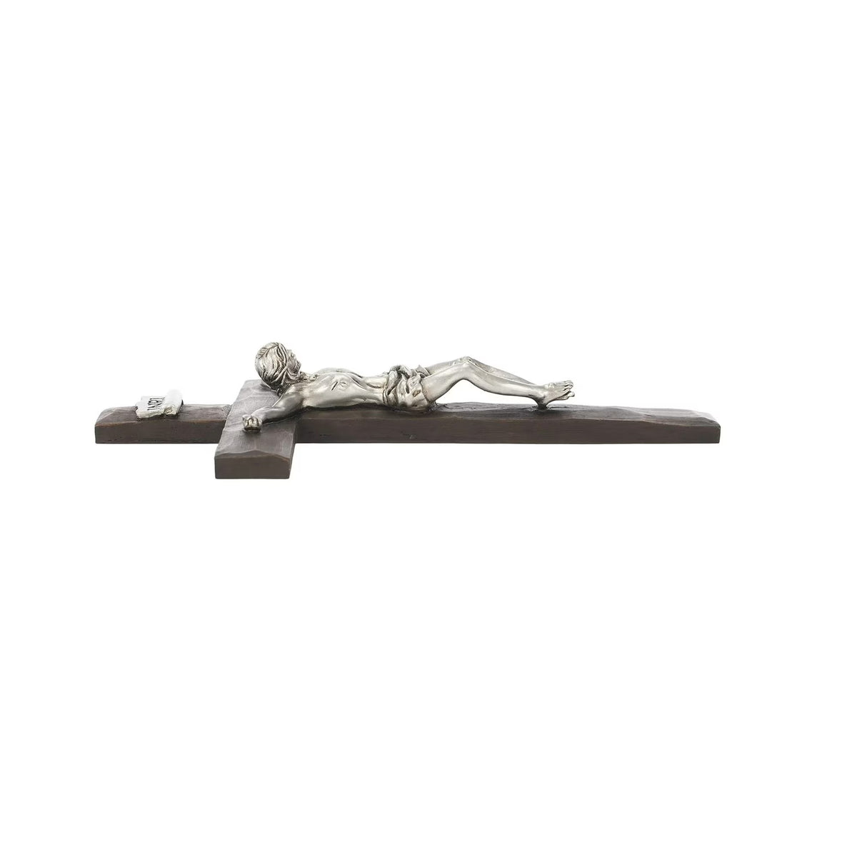 Silver Wall Crucifix 8"H