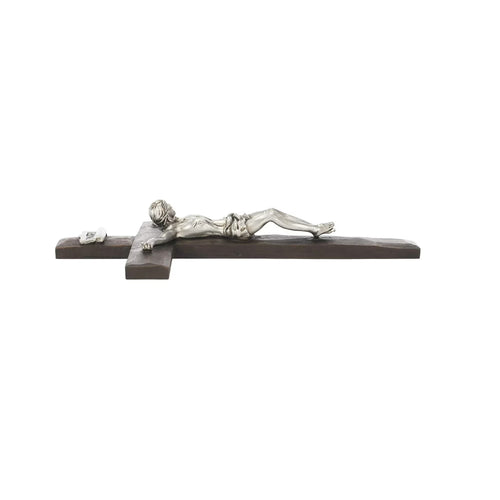 Silver Wall Crucifix 8"H
