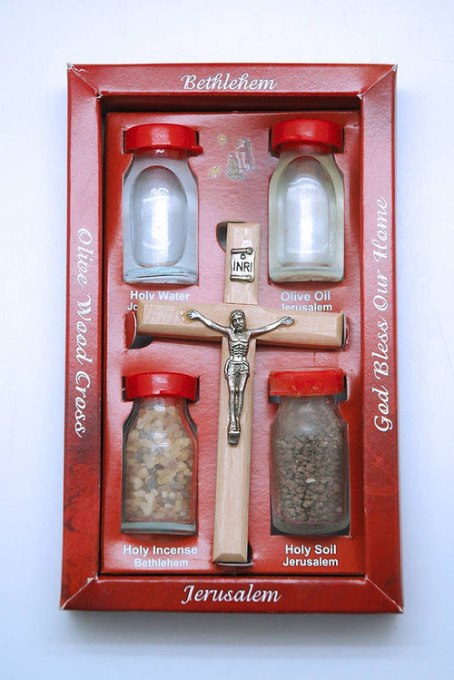 Holyland Oils and Crucifix Set