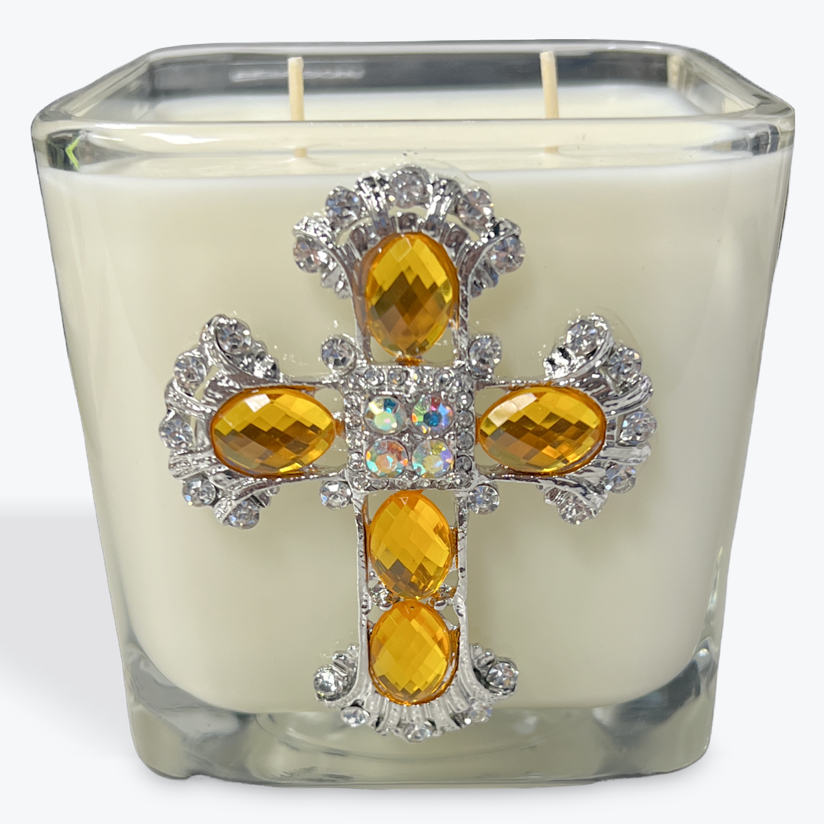 Frankincense Topaz Cross Candle