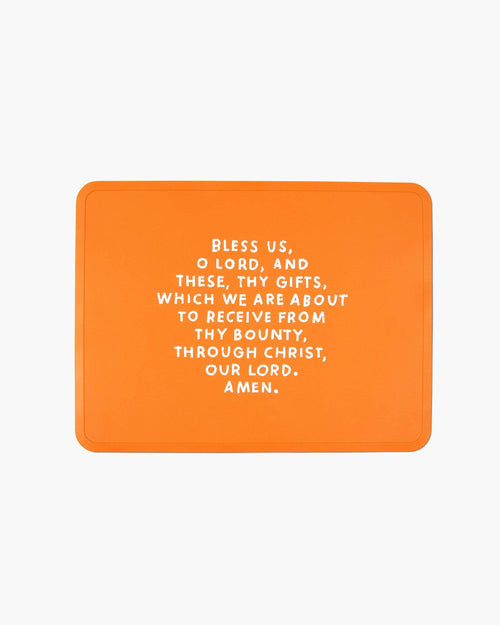 Meal Blessing Silicone Placemat: Cornflower Blue