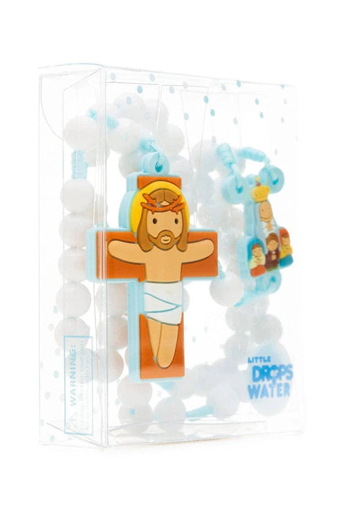 Our Lady Fatima Catholic Rosary Boys | Blue Prayer Beads | Little Drops of Water