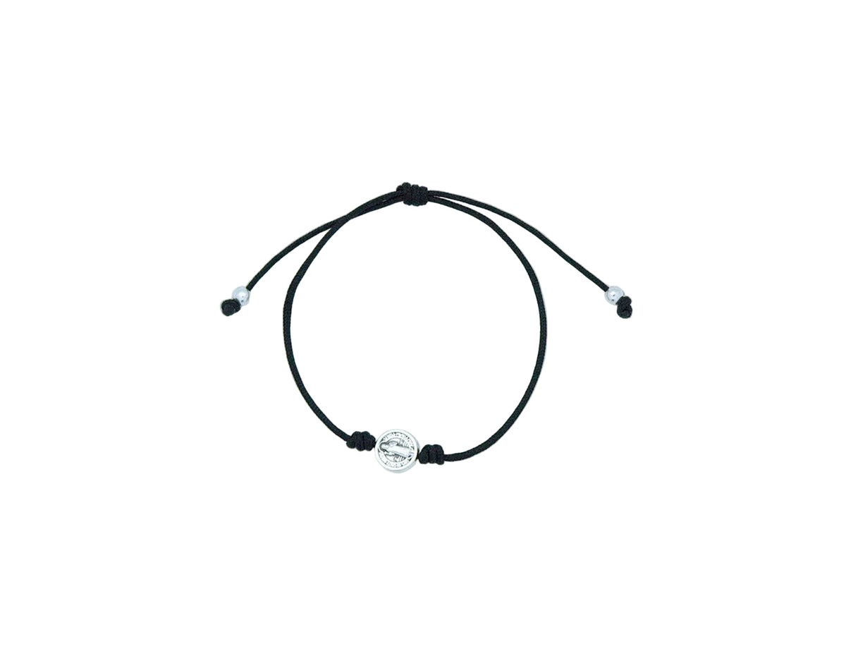 St. Benedict Black Bracelet in a box - JMJs Catholic Store, Inc