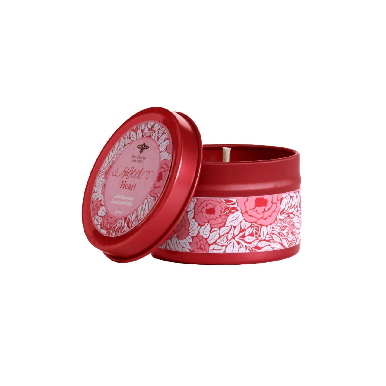 Tin Candles – Pure Beeswax – Sweet Heart