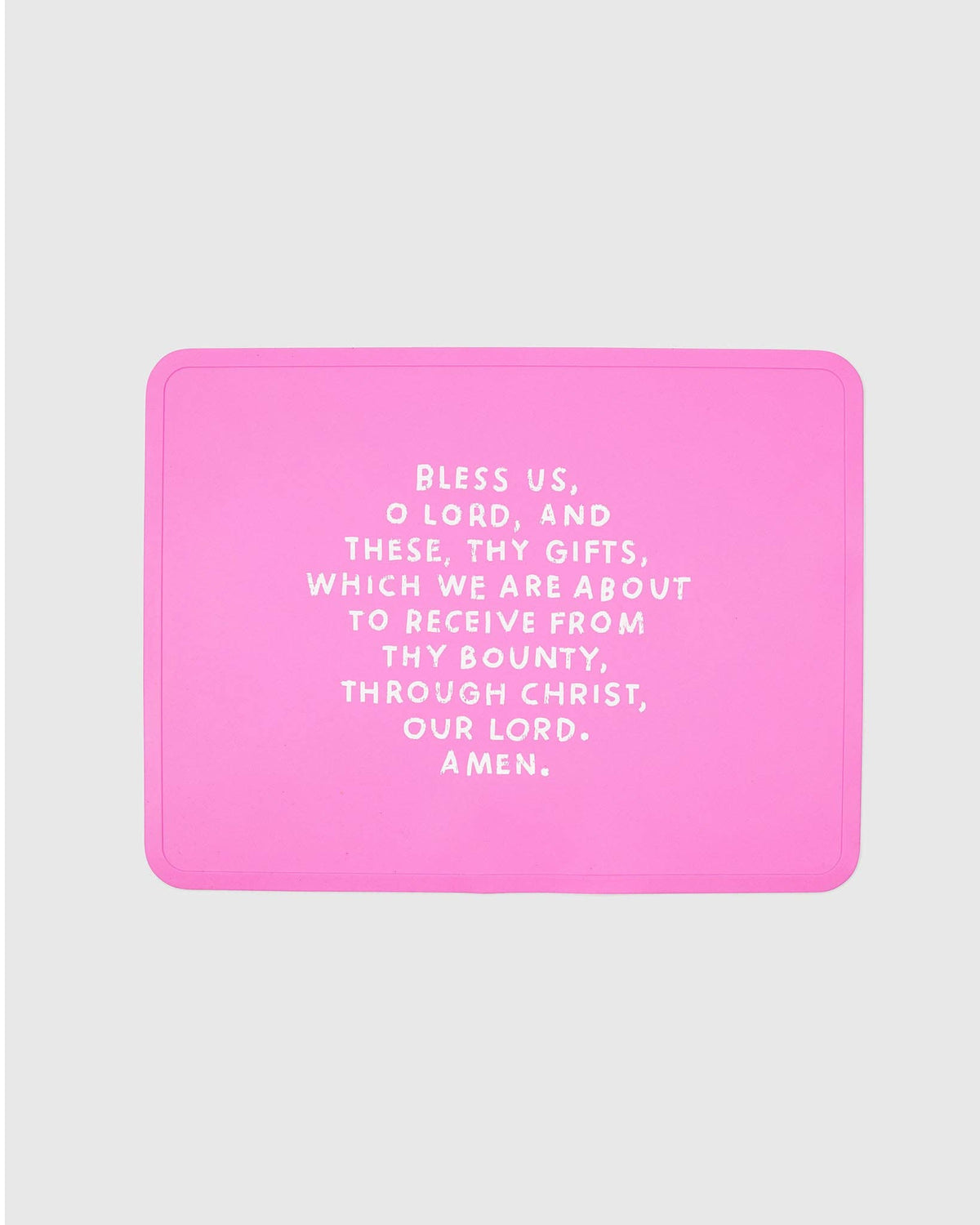 Meal Blessing Silicone Placemat: Bubblegum Pink