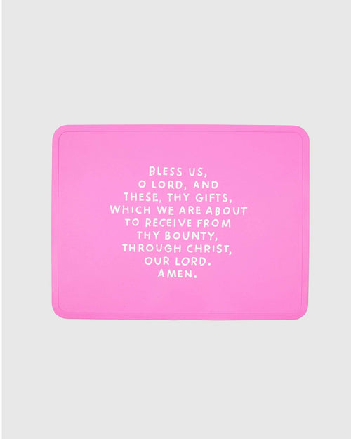 Meal Blessing Silicone Placemat: Bubblegum Pink