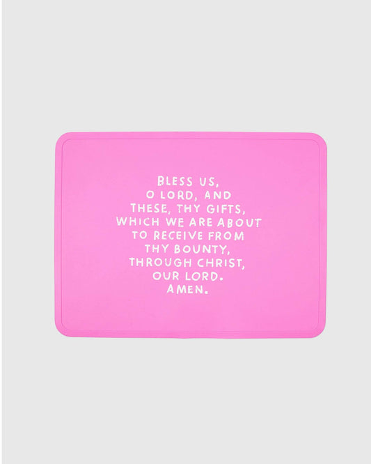 Meal Blessing Silicone Placemat: Bubblegum Pink