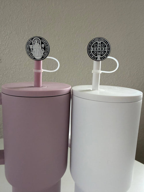 Catholic Straw Toppers: St. Benedict Medal (a 2 pack!)