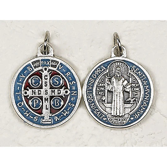 Colored Saint Benedict Medal 1 1/4"