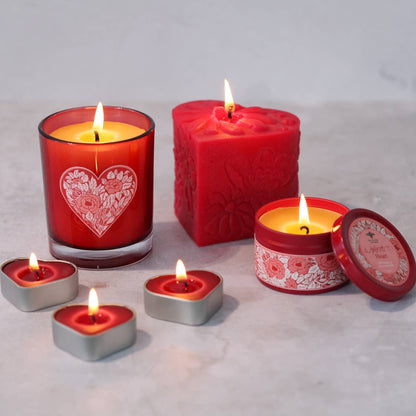 Tin Candles – Pure Beeswax – Sweet Heart