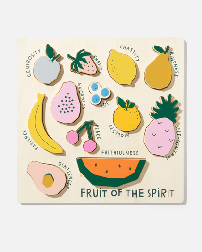 Catholic Fruit of the Spirit Wooden Puzzle