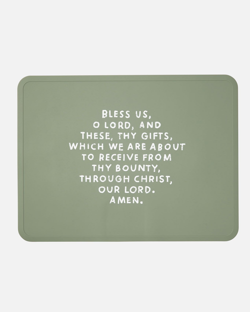 Meal Blessing Silicone Placemat: Cornflower Blue