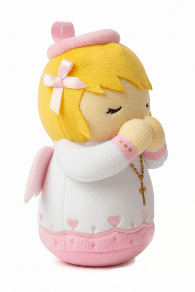 Guardian Angel Girls Catholic Mini Plush Doll 4.75" | Angel Plush