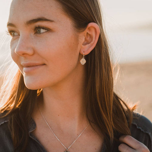 Miraculous Mary Earrings: Gold