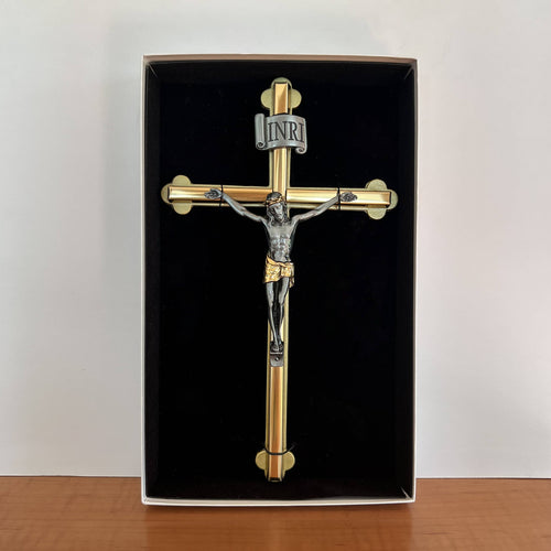 Wall Crucifix 2-Tone 8”