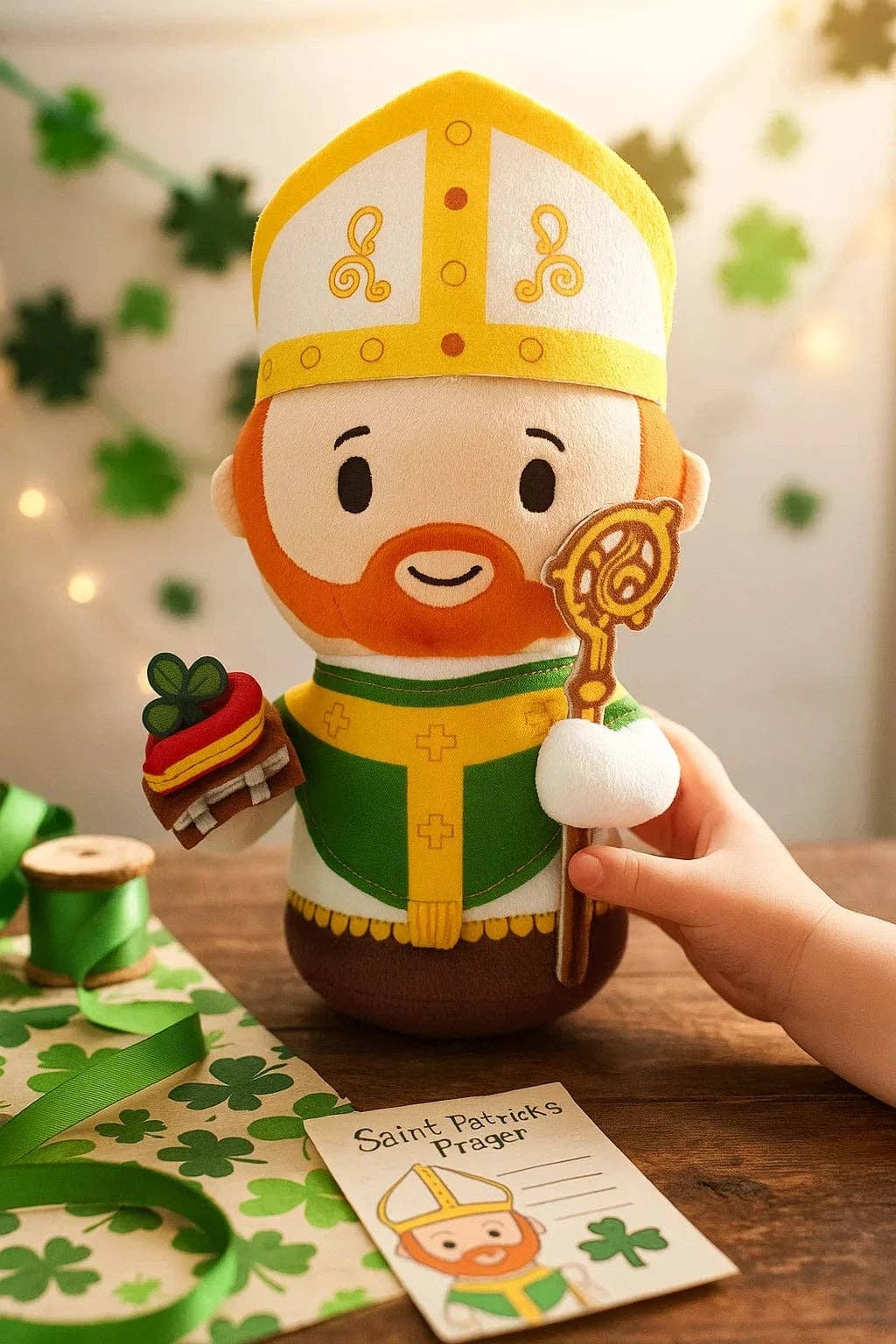 Saint Patrick Catholic Plush Doll | Irish Saints Gift