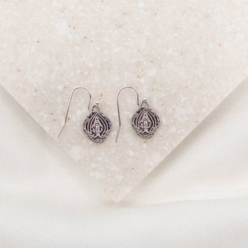 Miraculous Mary Earrings: Gold
