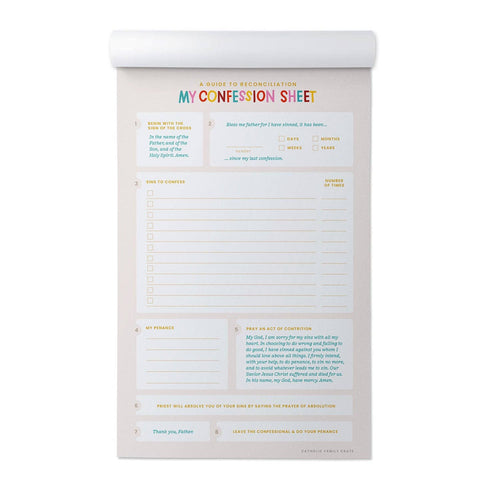 My Confession Sheet Note Pad