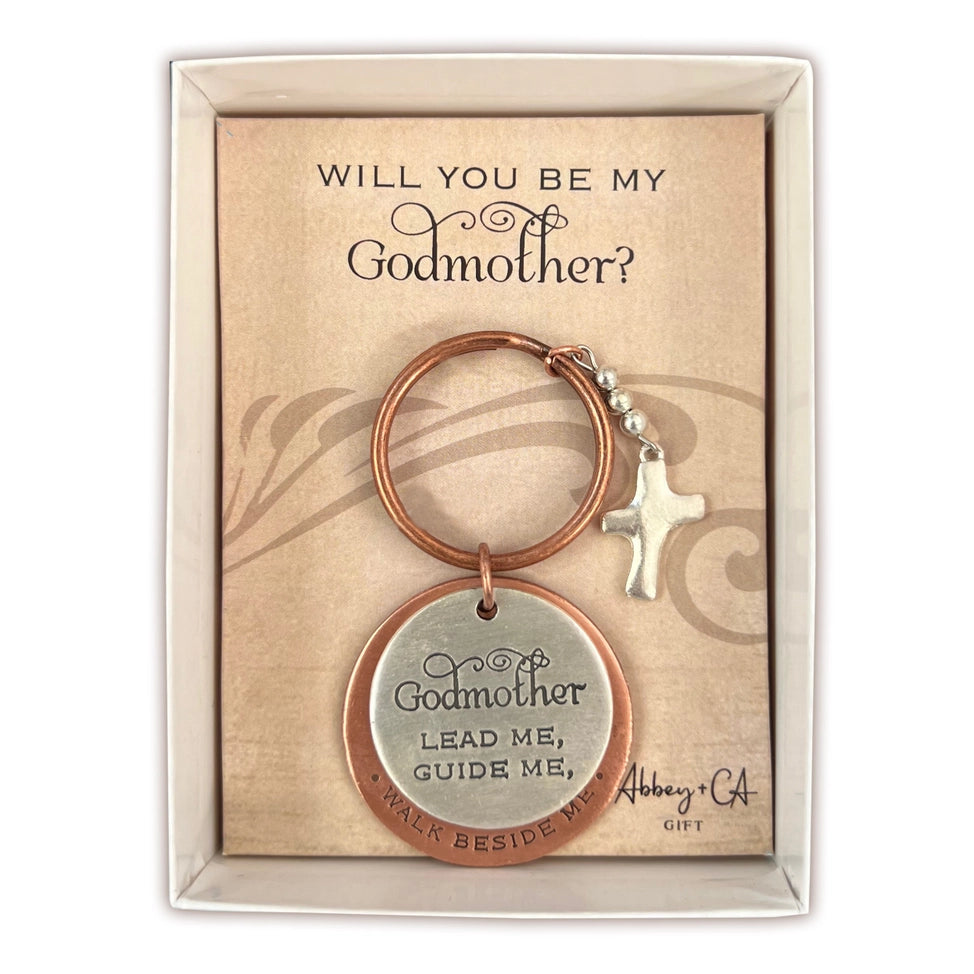 Godfather Keychain with Cross