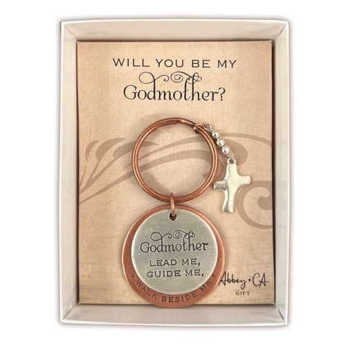 Godfather Keychain with Cross