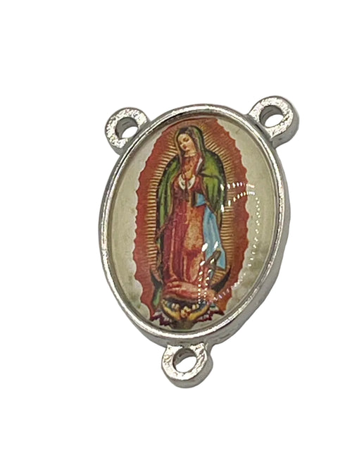 Our Lady of Guadalupe Color Rosary Center Piece  1"