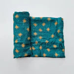 Guadalupe Stars Mantle - Catholic Baby Muslin Blanket Swaddle 47" x 47"