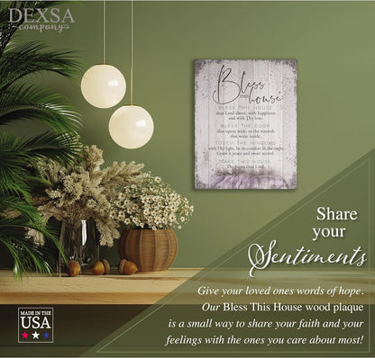 Bless This House Wood Plaque 15" - Unique Catholic Gifts