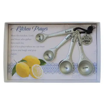 Kitchen Prayers Measuring Spoon Set of 4