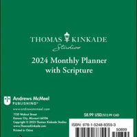 Thomas Kinkade Studios 12-Month 2024 Monthly Pocket Planner Calendar with Script - Unique Catholic Gifts
