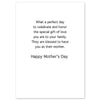 What a Perfect Day to Celebrate Mother's Day Greeting Card - Unique Catholic Gifts