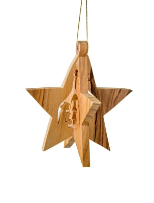 Nativity Wood Holy Land  Ornament - Unique Catholic Gifts
