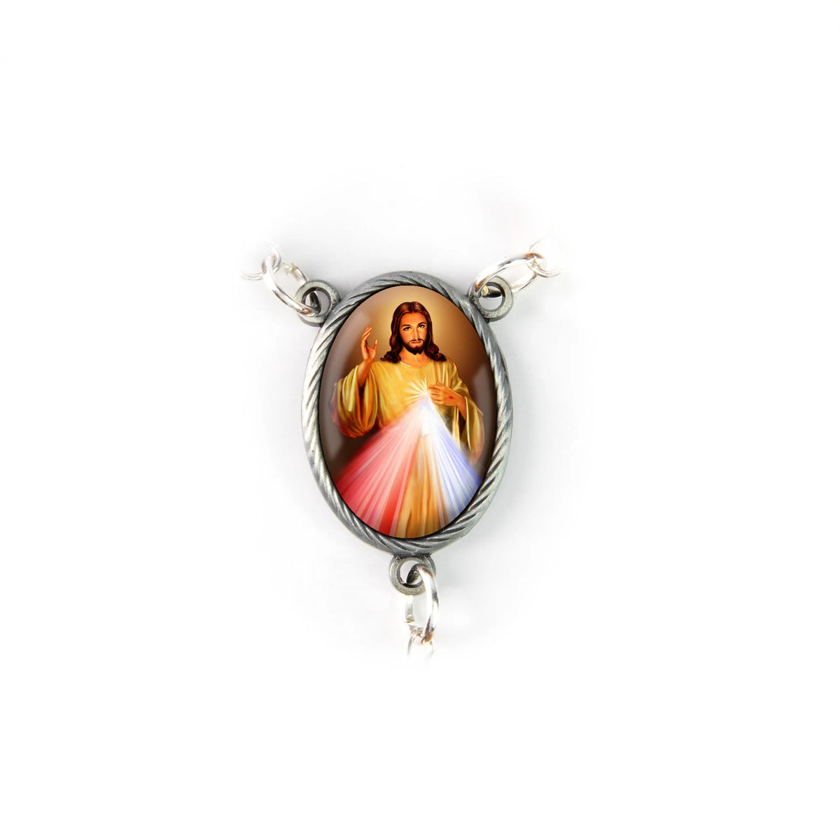 Jesus Divine Mercy Holy Land Olive Wood Auto Rosary
