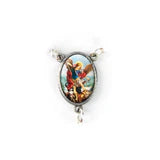 Saint Michael Holy Land Olive Wood Auto Rosary