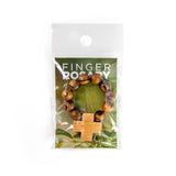 Holy Family Olive Wood Finger Rosary Ring