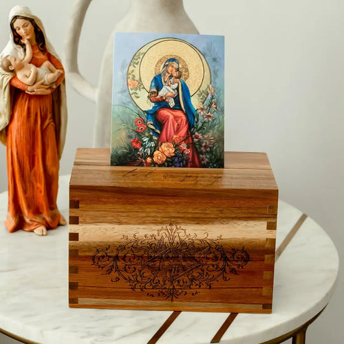 Wooden Prayer Card Box