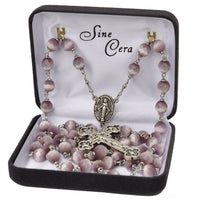 Lavender Cats Eye Rosary (8mm) - Unique Catholic Gifts