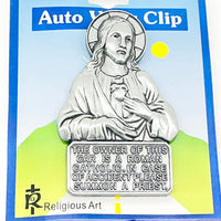 Sacred Heart of Jesus Auto Visor Clip - Unique Catholic Gifts