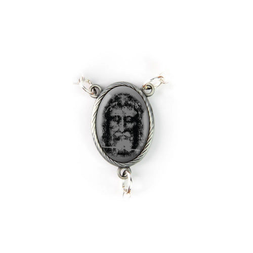 Shroud of Turin (Grey) Holy Land Olive Wood Auto Rosary