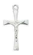 Sterling Silver Crucifix (13/16") on 18" chain - Unique Catholic Gifts