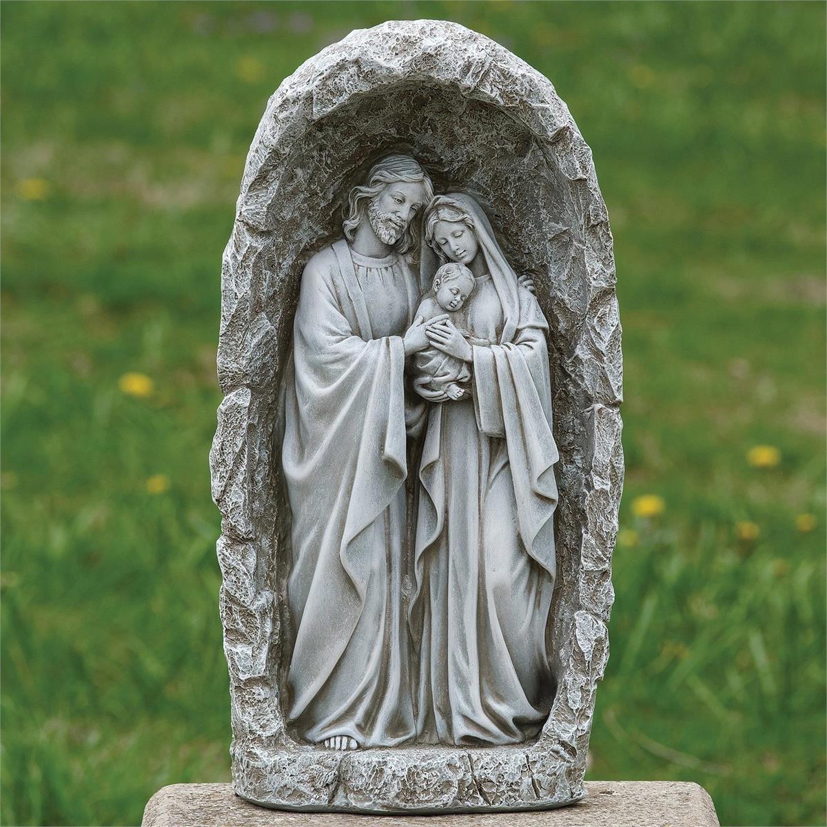 LED Holy Family Solar Garden Statue 18 3/4"