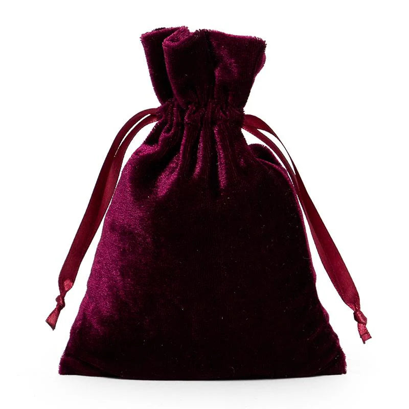 Burgundy Velvet Bag Large - Unique Catholic Gifts