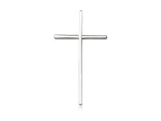 Sterling Silver Cross Pendant on a 18 inch Sterling Silver Light Curb Chain - Unique Catholic Gifts