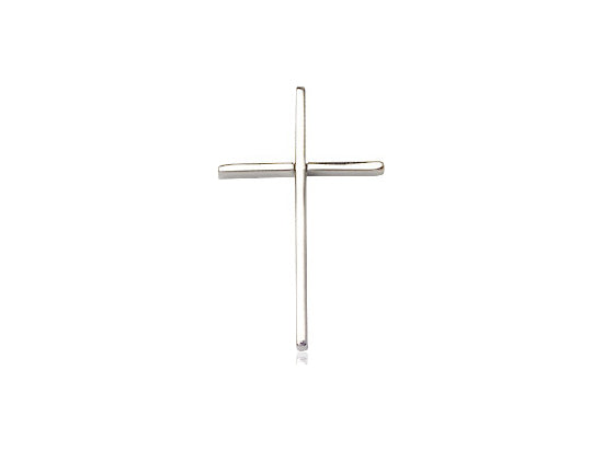 Sterling Silver Cross Pendant on a 18 inch Sterling Silver Light Curb Chain - Unique Catholic Gifts