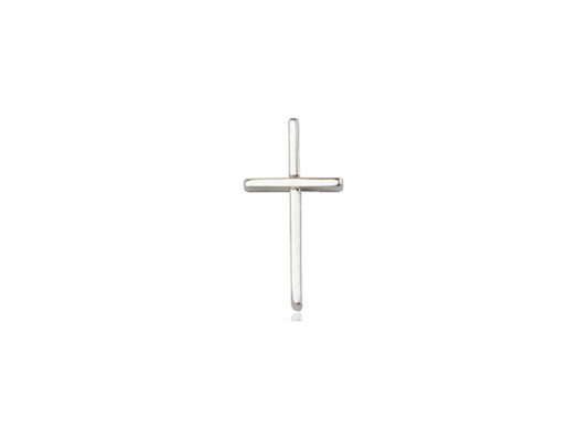Sterling Silver Cross Pendant on a 18 inch Sterling Silver Light Curb Chain - Unique Catholic Gifts