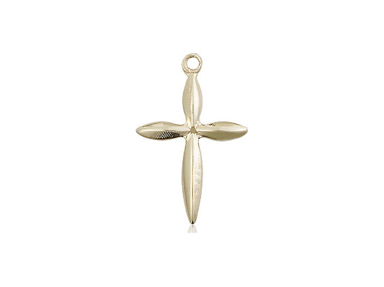 14kt Gold Filled Cross Pendant on a 18 inch Gold Filled Light Curb Chain - Unique Catholic Gifts