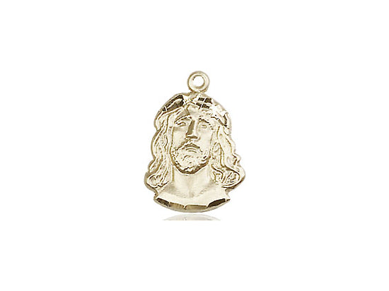 14kt Gold Filled Ecce Homo Pendant on a 18 inch Gold Filled Light Curb Chain - Unique Catholic Gifts