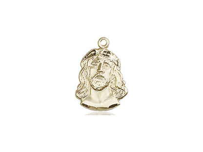 14kt Gold Filled Ecce Homo Pendant on a 18 inch Gold Filled Light Curb Chain - Unique Catholic Gifts