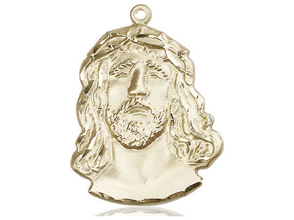 14kt Gold Filled Ecce Homo Pendant on a 24 inch Gold Plate Heavy Curb Chain - Unique Catholic Gifts
