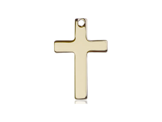 14kt Gold Filled Cross Pendant on a 18 inch Gold Filled Light Curb Chain - Unique Catholic Gifts